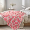 MACEVIA Strawberry Cow Print Blanket for Couch, Flannel Fleece Cow