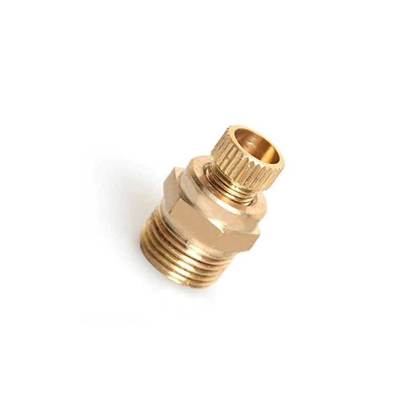 Vogueing Tool Drain Valve, 2pcs Compressor Drain Valve Brass Tone