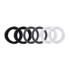 Zac's Alter Ego Pack of 6 Stretchy Elasticated Soft Snag Free Ponios/Elastics/Hair Ties