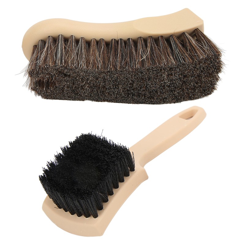 Car Wheel Tire Cleaning Brush Horsehair Interior Exterior for Leather