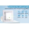 MEOZRI Bathroom Exhaust Fan with LED Light Ceiling Mount Ventilation