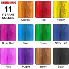 Red Wood Stain | Colored Wood Stain for Indoor and Outdoor Furniture | Fast Drying Water Based Stain for Wood | 2 Ounces Wood Dye (Green, 2 Ounces)