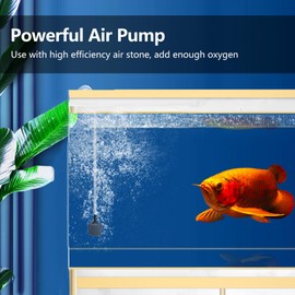 Aquarium USB Air Pump Small Oxygen Pump with Air Stone Tubing Hanging Buckle for Fish Tank Outdoor Fishing