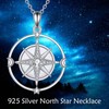 AXELUNA North Star Necklace for Women 925 Sterling Silver North