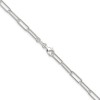 GlittersandGold Sterling Silver Polished 3.5mm Paperclip Chain Necklace