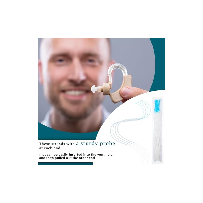 200 Count Hearing Aid Cleaning Kit Ready-to-Use Strands