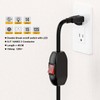 Inline On/Off Switch Extension Cord, Plugrand 3-Prong Household Switchable Power