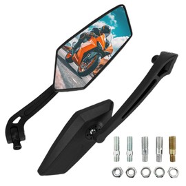 Motorcycle Rearview Mirrors,360 Degree Rotation Foldable Motorcycle Reflectors | Scooter Handlebars Mirrors With 5 Screws