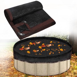 24ft Round Leaf Net Cover for Above Ground Pool - Winter Cover Mesh Cover，26.2ft Mesh Swimming Pool Cover ，Pool Safety Net Fits 24FT Above Ground Pools, Keeps Leaves Out of Your Pool