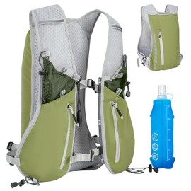 7L Running Vest for Men and Women, Running Backpack with 500 ml Water Bottle, Multifunctional Ultralight Reflective Running Vest for Running, Cycling, Trails, Marathons, Camping