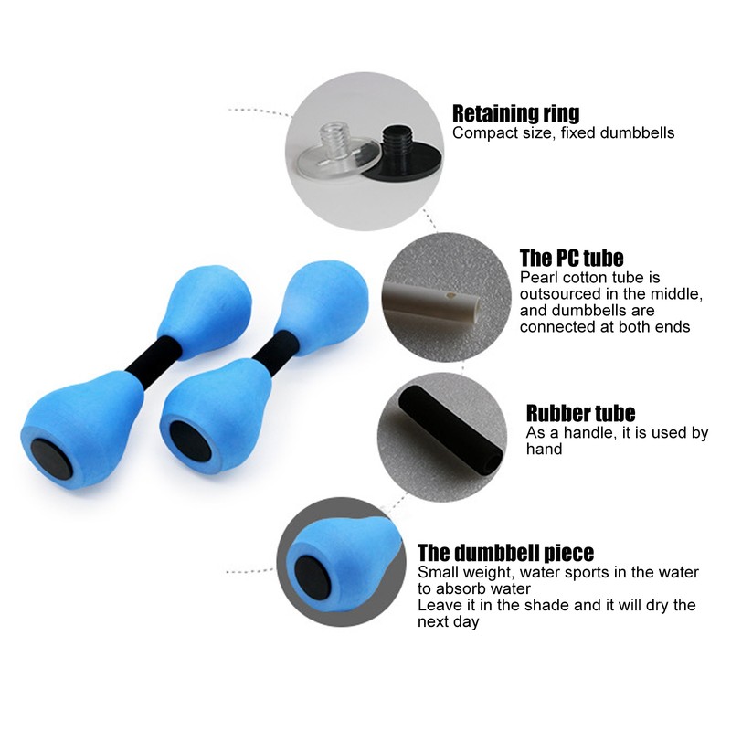 Swimming Water Sport Dumbbell EVA Waterproof Portable Dumbbells for Yoga