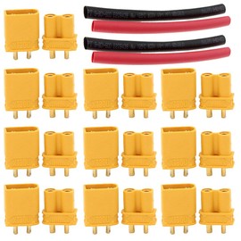 LINSYRC 10 Pairs XT30U Male Plug and Socket Adapter for RC Lipo Akkuo (XT30U)