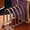 Toast Rack Stand Holder, 6 Slice Stainless Steel Toast Rack