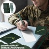 Faccito 24 Pcs Memoranda Notebook and Pen Set Green Military