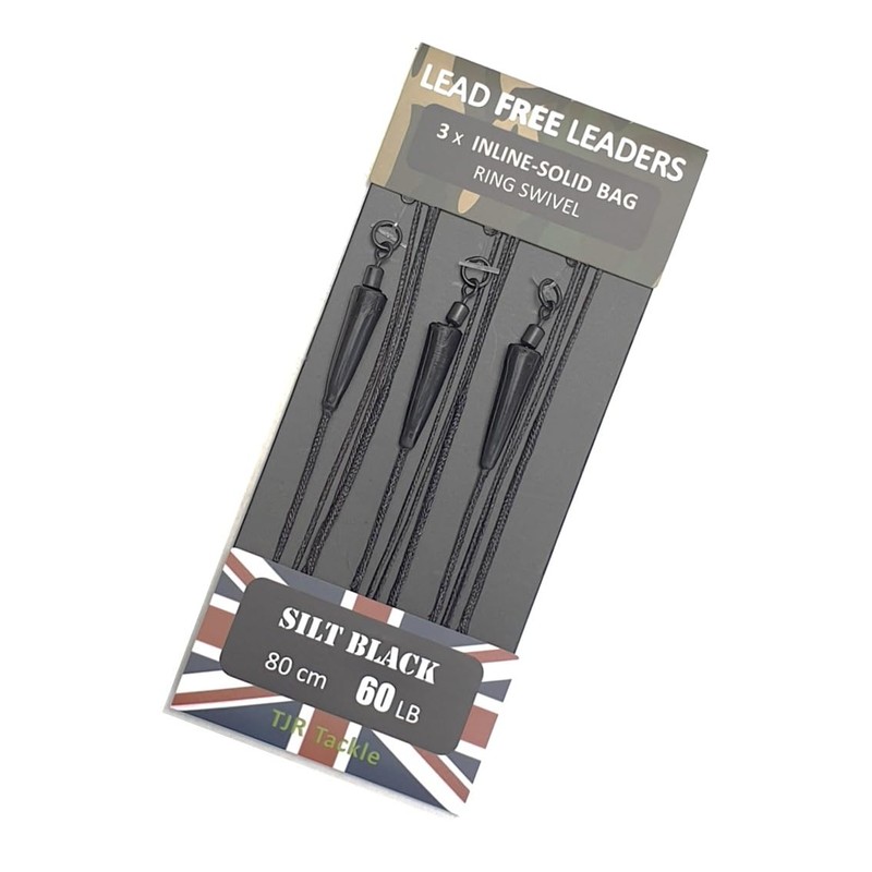 TJR Tackle Solid Bag Inline Leaders Lead Free Ring Swivels