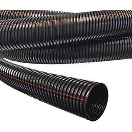 Electriduct 1/4" UV Rated Non-Slit Flame Retardant Wire Loom Black Tubing Flexible Corrugated Conduit Cable Hose - 25 Feet