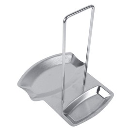 Sugoyi Soporte para Tapas de Ollas y Cucharas, Estante de Acero Inoxidable Plateado, Porta Tapones