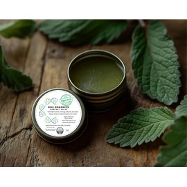 DNA Organics Comfrey Salve. Organic Herbal Balm for Bones, Muscles, Joints, Knees, Skin, Swelling & Tattoo Care. Handcrafted, Slow-Infused. No Chemical Fillers. 2 oz
