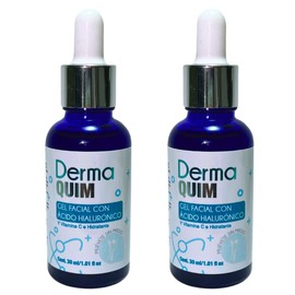 DERMAQUIM - Potente Anti Edad con Ácido Hialurónico, Colágeno, Vitamina C, Vitamina E, Sábila, Elastina y Alantoina - Facial, Previene y Reduce Arrugas, Líneas de Expresión y Manchas (60, Gramos)