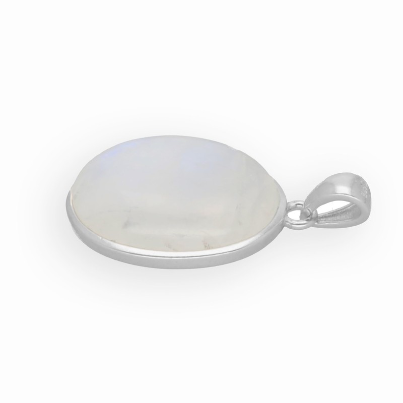 Lebensquelle Plus Rainbow Moonstone Gemstone Pendant Oval | Set in