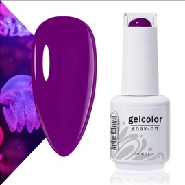 Arte Clavo 15ml NEON Purple Gel Nail Polish Soak Off UV LED Nail Gel Polish Manicure Varnish DIY 11310