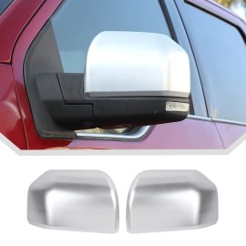 Chero For 2015-2020 Ford F150 Truck Replacement Mirror Covers Cap Painted SILVER