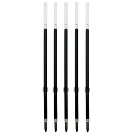 Pack of 5 Replacement Retractable Ballpoint Ink Refill for 2 in 1 Ballpoint Pen Capacitive Stylus Tip, Premium Metal Medium Point, Black Ink 98mm / 3.85” (Black Replacement Refill)