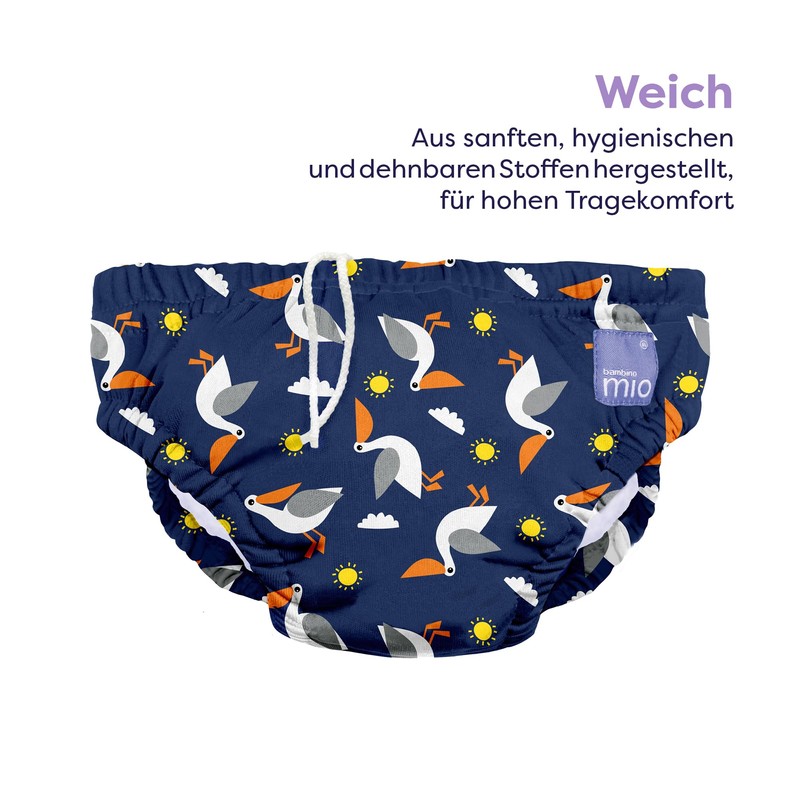 Bambino Mio Reusable Swim Nappy, Puffin, Small Size, 0-6 Months
