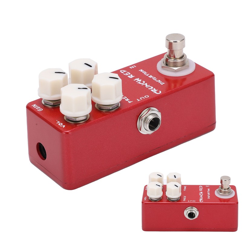 Distortion Effect Metal Shell Red True Bypass Foot Switch for
