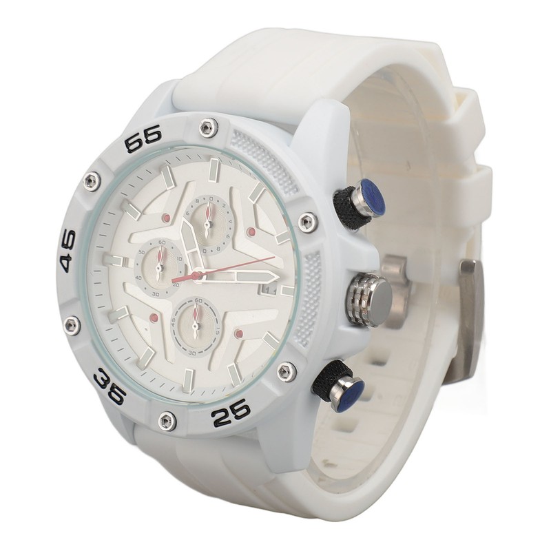 Waterproof Chronograph Watch Fashion Casual Mechanical Silicone Calendar Business Watch