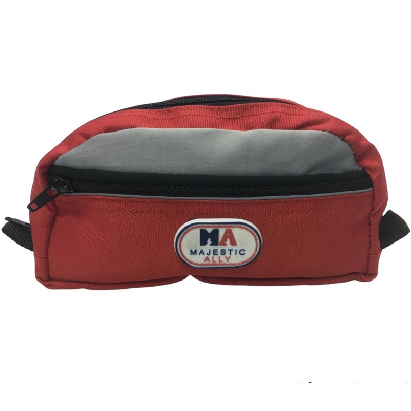 Majestic Ally Reflective Nylon Saddle Bag for Saddle Accessories (Red)
