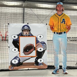 Catcher Pro - Baseball Backstop - Pitching and BP Target (Orange Box)