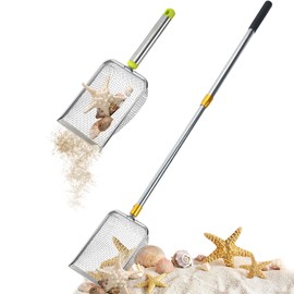 MARFOREVER 2 Pcs Shark Tooth Sifter Sand Sifter for The Beach, Sifter Sand Scoop Shell Scooper Beach Shovel Tools for Picking up Shells Rock Hunting