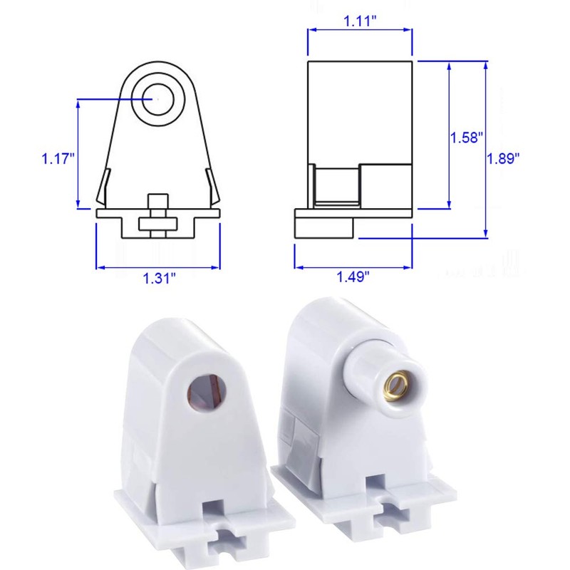 (6 Pairs) Tombstone Single Pin FA8 Socket Connector Base Holder