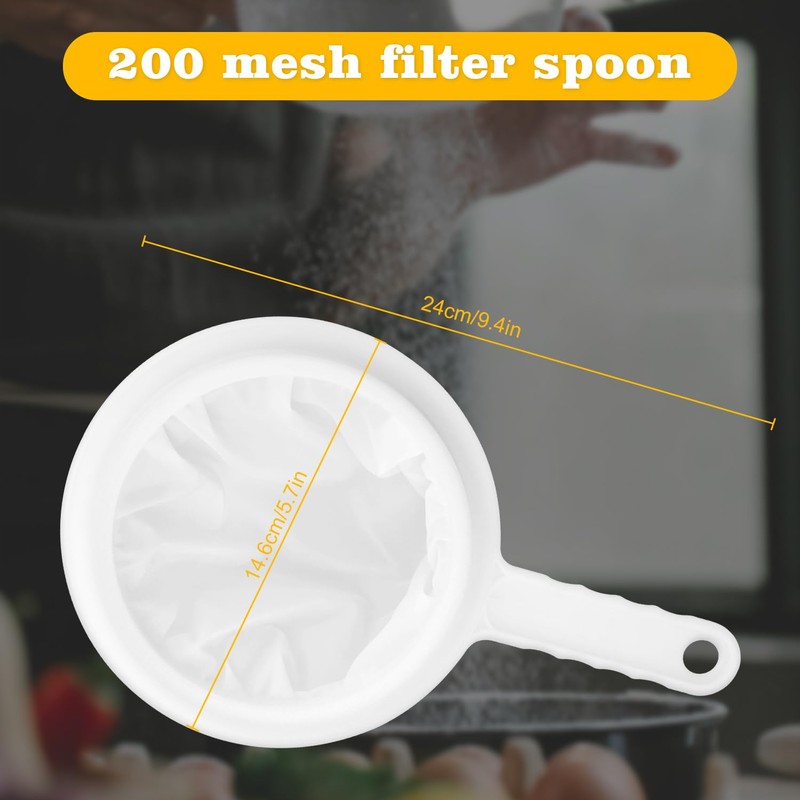 Rumyve Nylon Ultra Fine Mesh Filter, Kitchen Food Filter, 200/400
