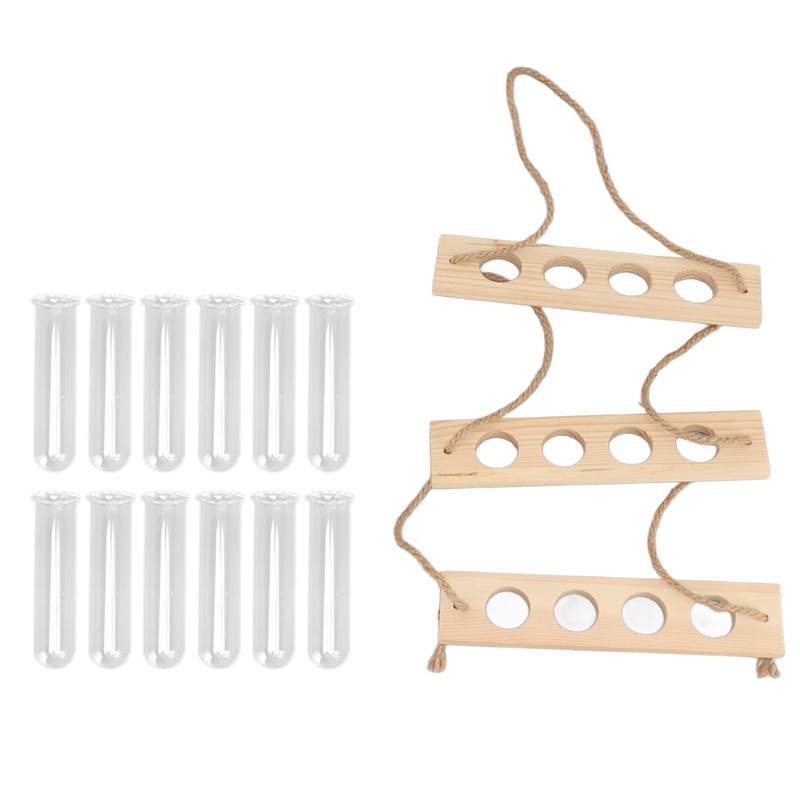 3 Tiered Wall Hanging Plant Terrarium with 12 Test Tubes
