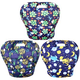 wegreeco Pañal de natación reutilizable ajustable para bebés y niños pequeños (mar profundo, pequeño, paquete de 3)