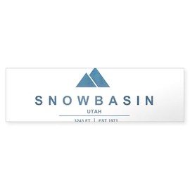 CafePress Snowbasin Ski Resort Utah Bumper Sticker 10"x3" Rectangle Bumper Sticker Car Decal (10 pack)