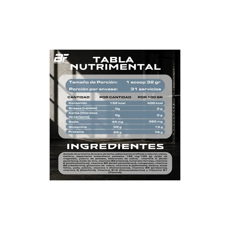 Proteina 100% Whey Hidrolizada Beast Form Suplements 1kg