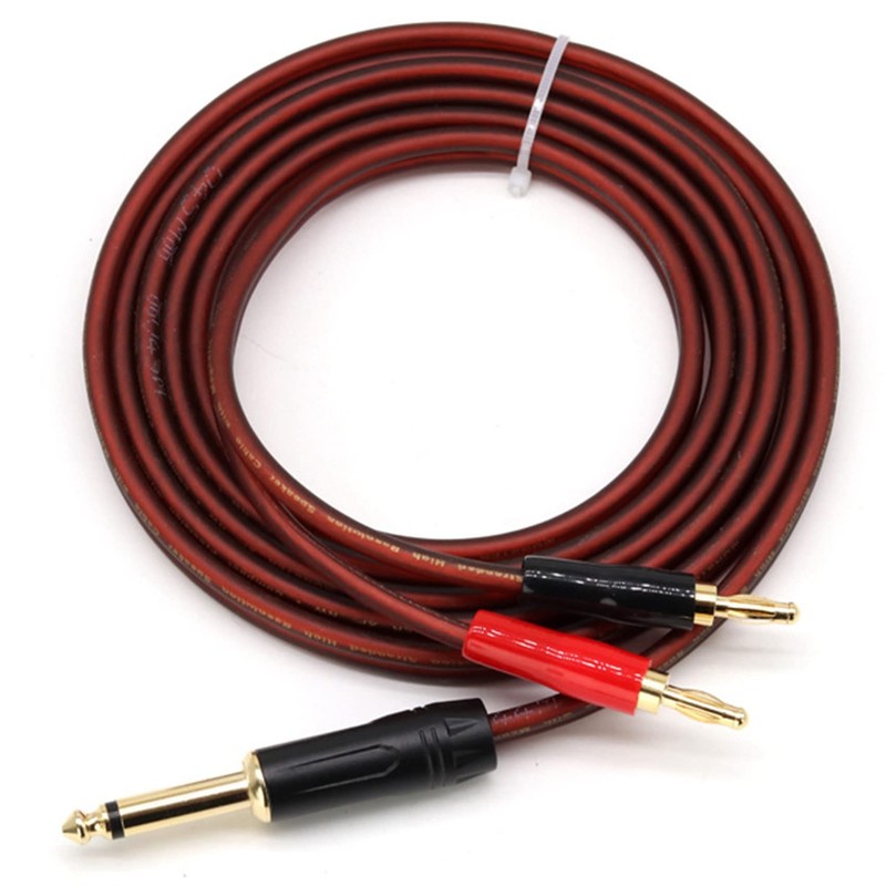jingfei 1/4 to Banana Plug,6.35mm Phono to Banana Plug Speaker