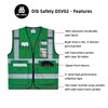 Dib Safety Reflective Vest High Visibility with Pockets and Zipper,