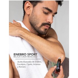 Chemisette - Enebro Sport Roll On, Aceites Esenciales de Enebro, Eucalipto, Ciprés, Incienso y Romero, para Dolores Musculares - 10 ml -...