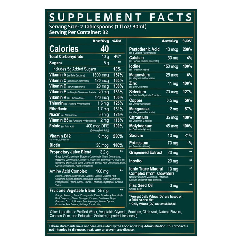 Wellgenix Balanced Essentials Liquid Nutritional Supplement, 32 Ounces - Very