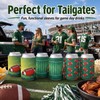 Nuanchu 12 Pcs Football Can Cooler Sleeves Collapsible Beer Drink