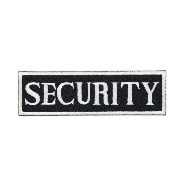 Security Lettering White Iron-On or Sew On Patch for Clothes