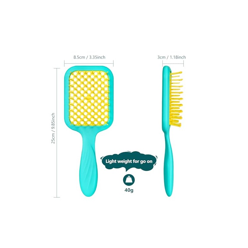 SHINLEA Cepillo para el pelo sin tirones, para cabello húmedo