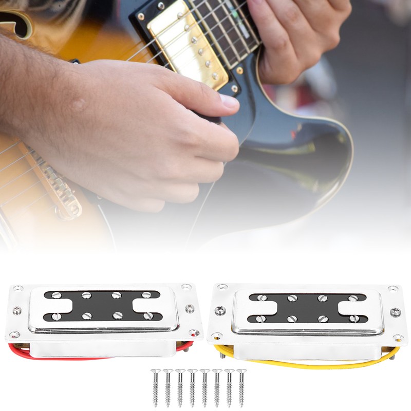 Pickup Guitar Bass Parts Lightweight Musical Instrument Accessories Silver 12K‑Resistance(Silver