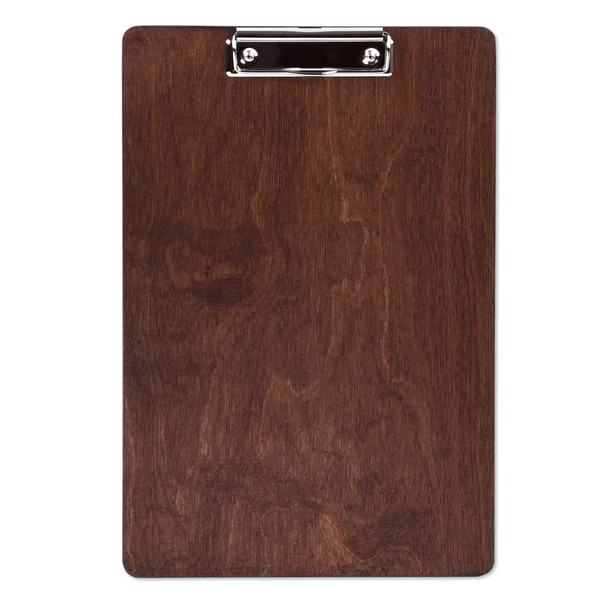 Menu Board Clipboard Natural Wood Dark A4