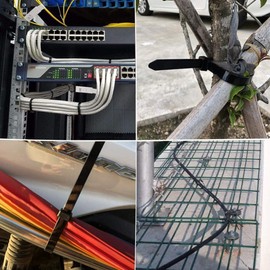 Zip Ties -16 inch Black 100 per pack Electrical Cable Ties with 60 lbs tensile Strength Suitable for Indoor and Outdoor Workshop Farms