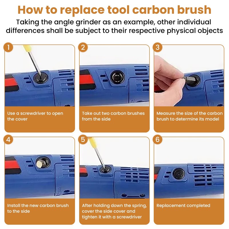 ZDRU 72Pcs Electric Motor Carbon Brushes Set, 24 Different Sizes